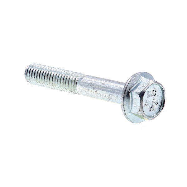 Flange Bolts, Class 8.8 Metric M6-1.0 X 40MM Zinc Plated Steel 25PK